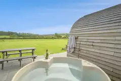 Electric hot tub in Smardale ensuite glamping pod with countryside views Electric hot tub in Smardale ensuite glamping pod with countryside views