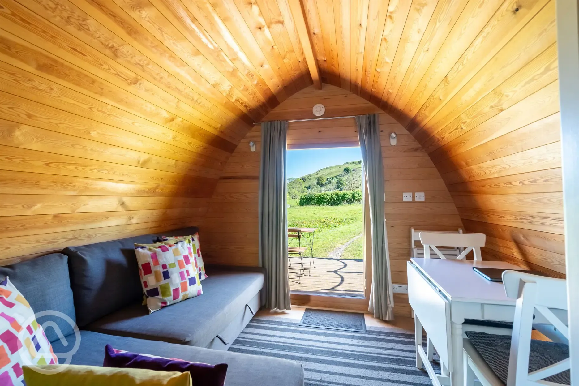 Glamping pod interior - dog friendly