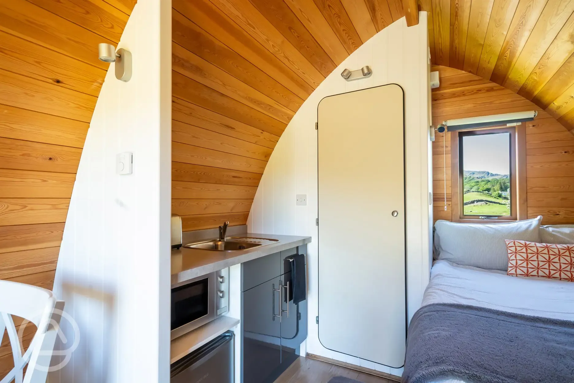 Glamping pod interior