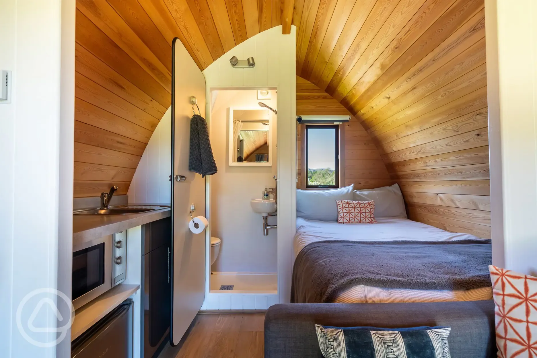 Glamping pod interior