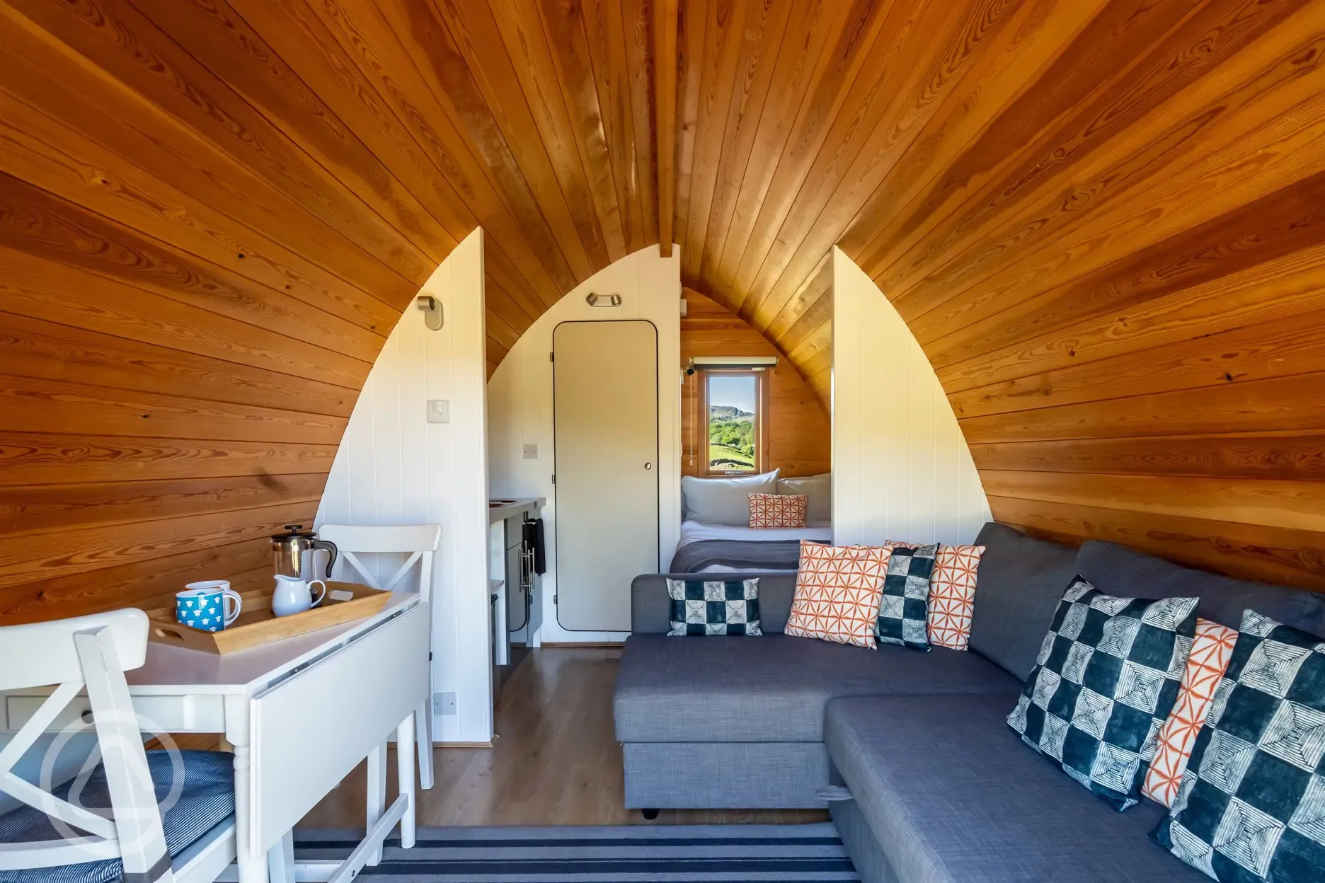 Glamping pod interior