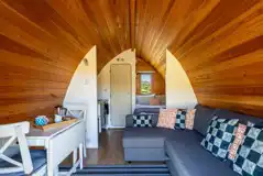 Glamping pod interior Glamping pod interior