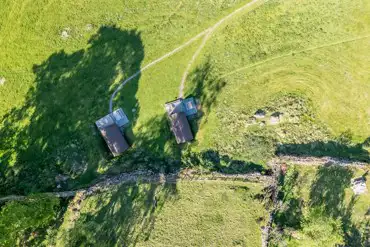 Bird's eye view of the glamping pods
