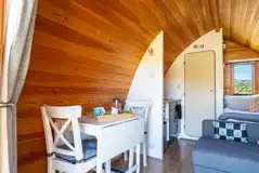Glamping pod interior Glamping pod interior