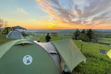 Campsite views at sunset