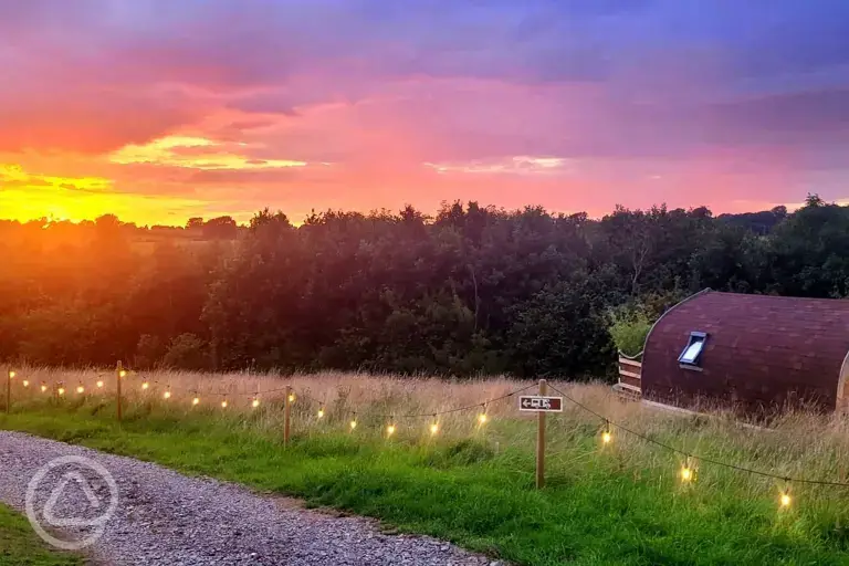 Coplow glamping pod with hot tub