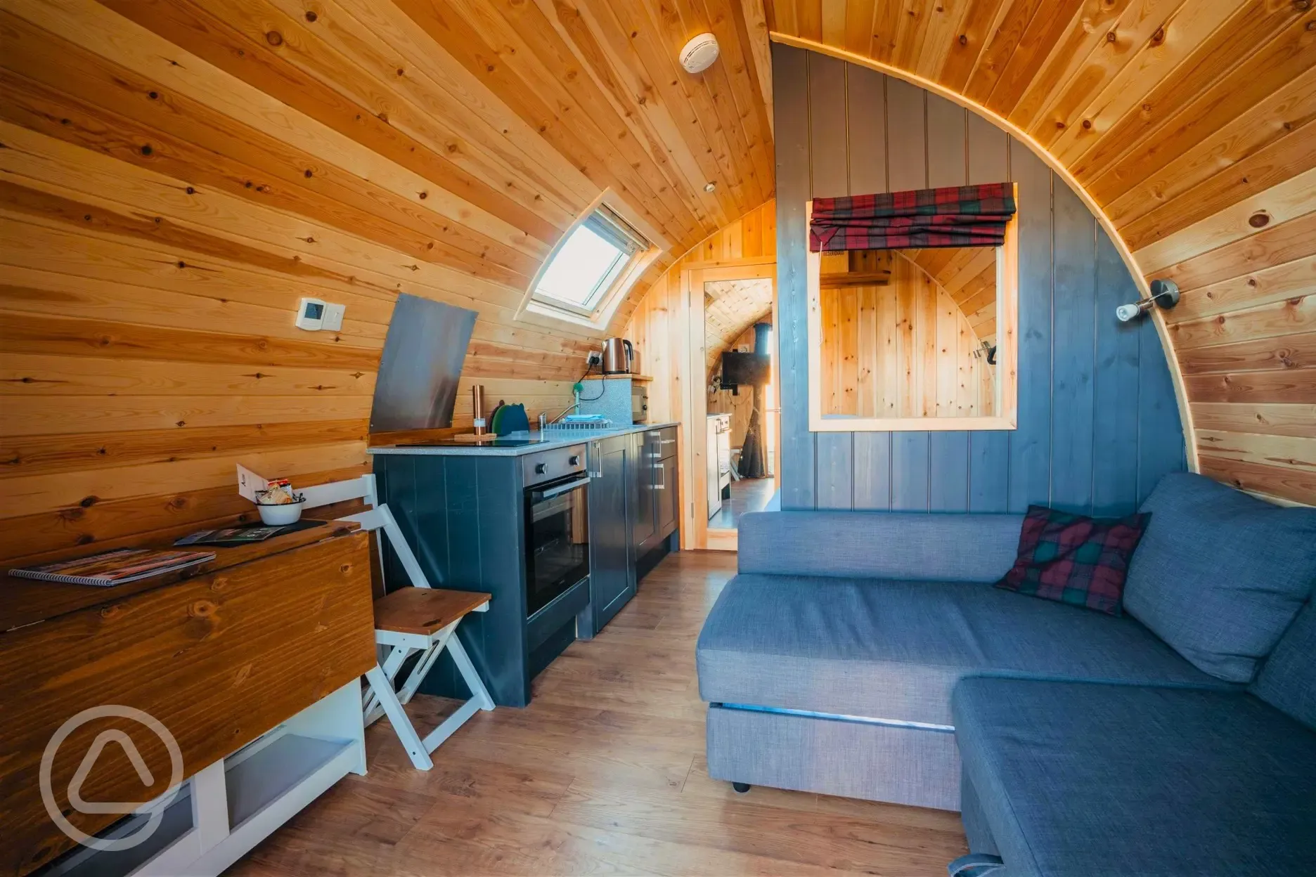 Glamping pod interior