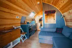 Glamping pod interior