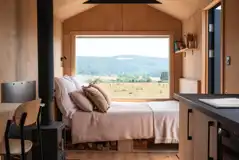 Pheasant glamping cabin interior