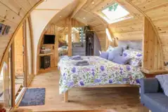 Dandelion ensuite glamping pod bedroom Dandelion ensuite glamping pod bedroom