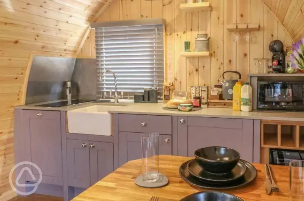  Dandelion ensuite glamping pod kitchen 