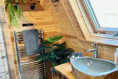 Foxglove ensuite glamping pod bathroom Foxglove ensuite glamping pod bathroom