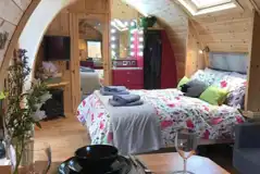 Buttercup ensuite glamping pod interior Buttercup ensuite glamping pod interior
