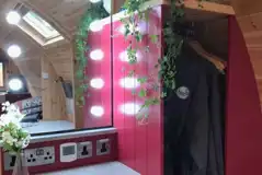 Buttercup ensuite glamping pod interior Buttercup ensuite glamping pod interior