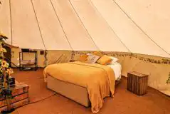 Sunflower bell tent interior