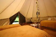 Sunflower bell tent interior
