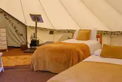Sunflower bell tent single beds Sunflower bell tent single beds