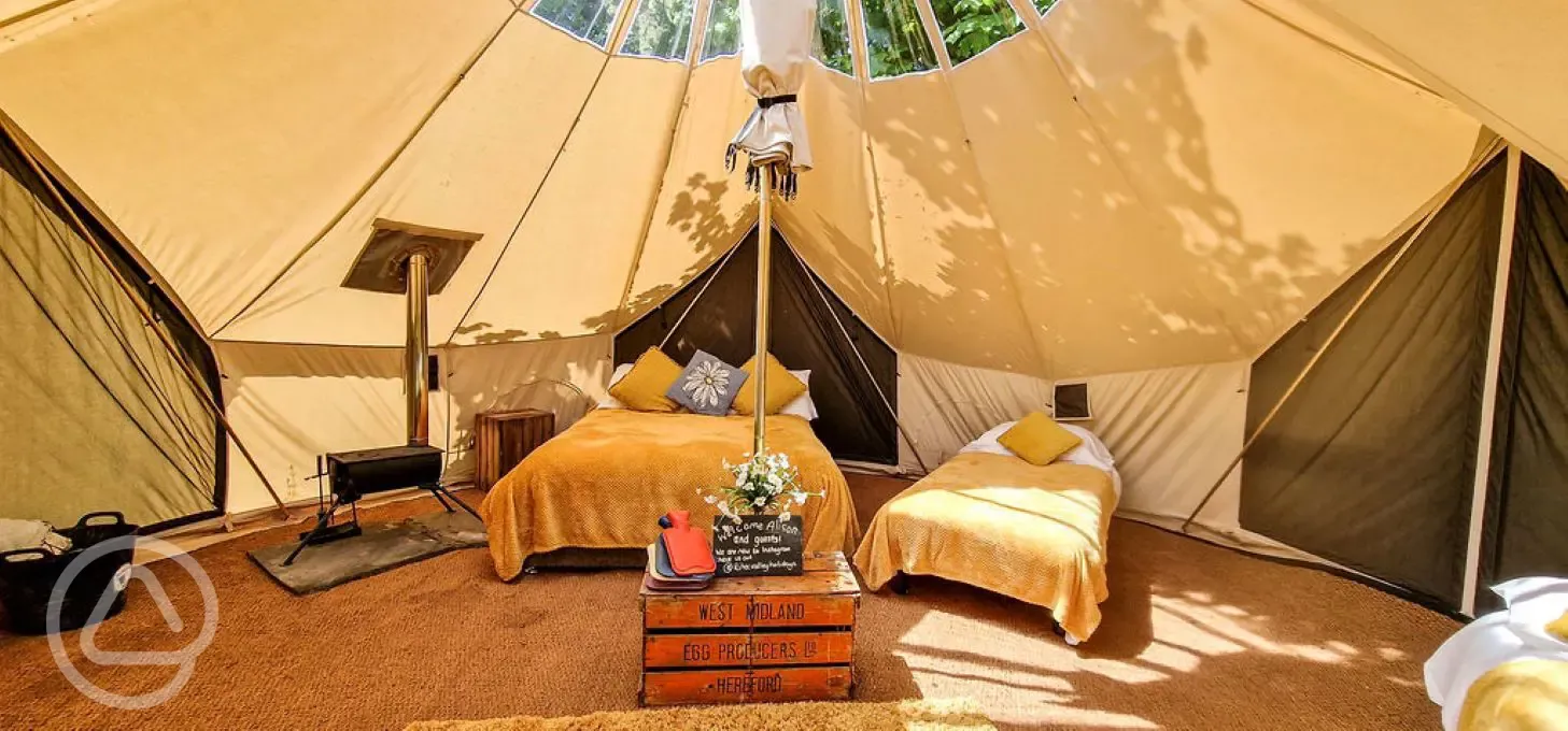 Daisy bell tent interior