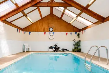 Indoor swimming pool for glampers at Ritec Valley Glamping and Camping