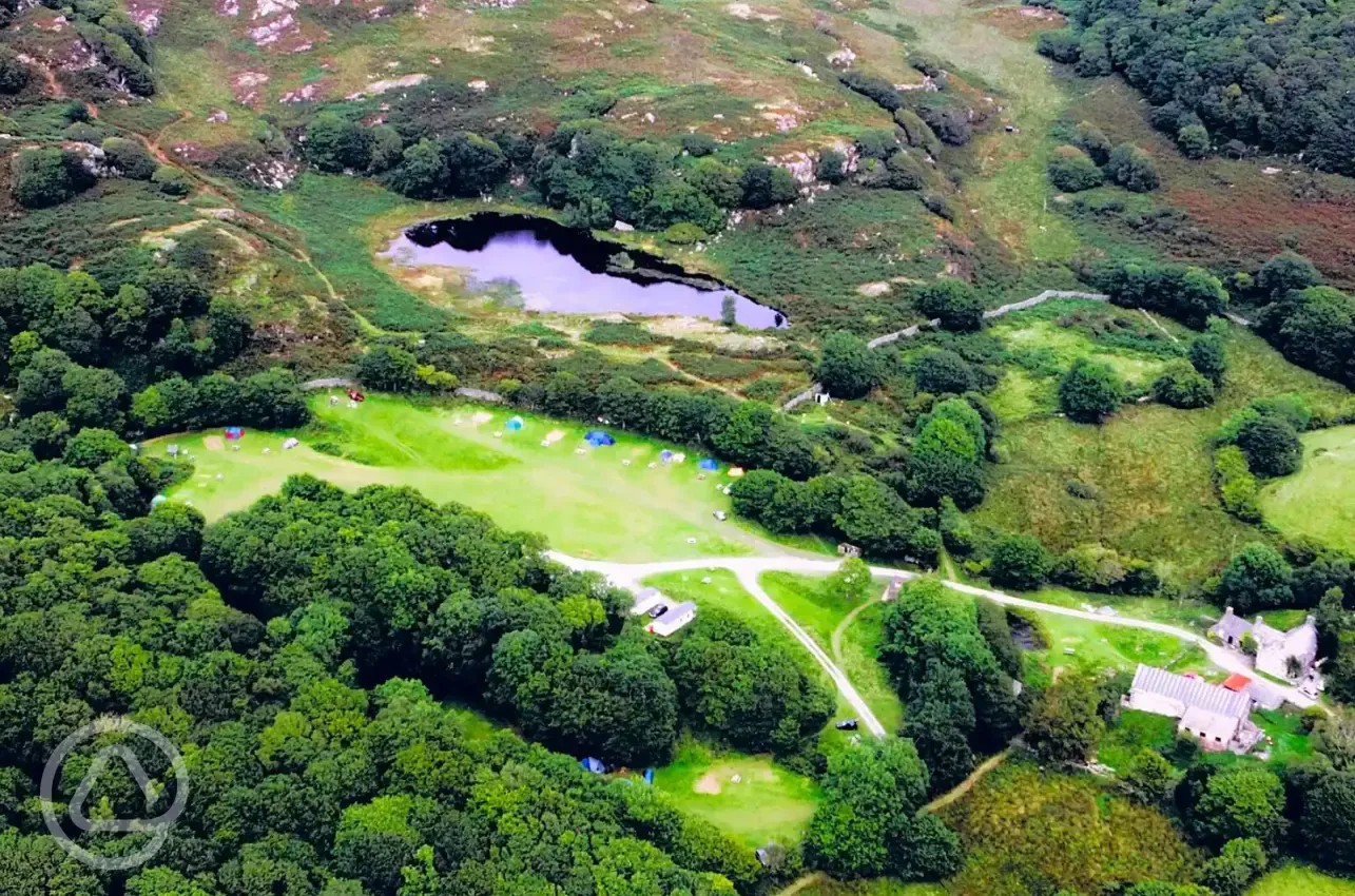 Aerial of the campsite