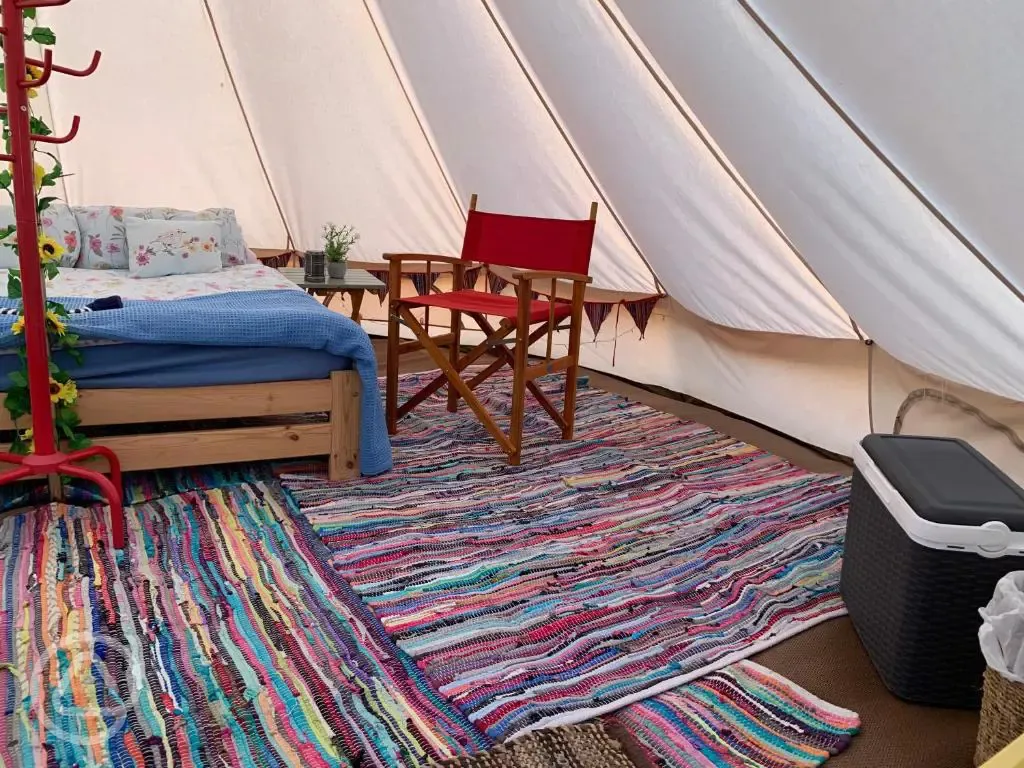 Bell tent interior 