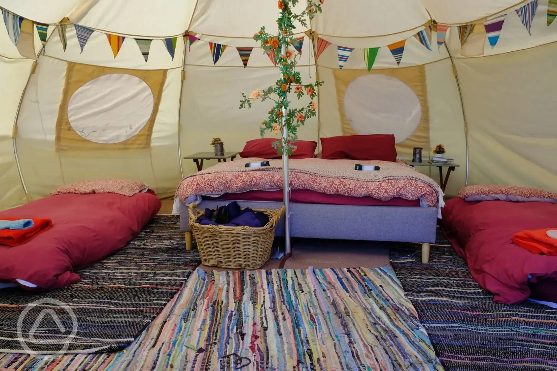 Bell tent interior 