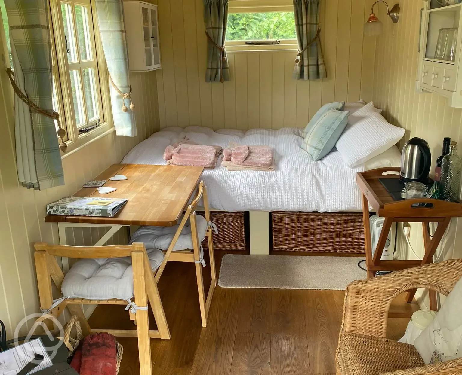 Shepherd's hut interior