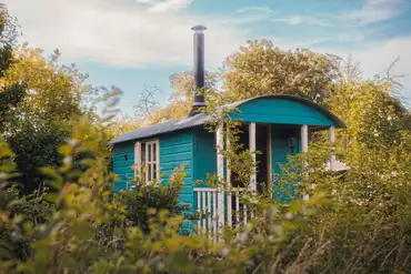 Shepherd's hut set amongst the trees