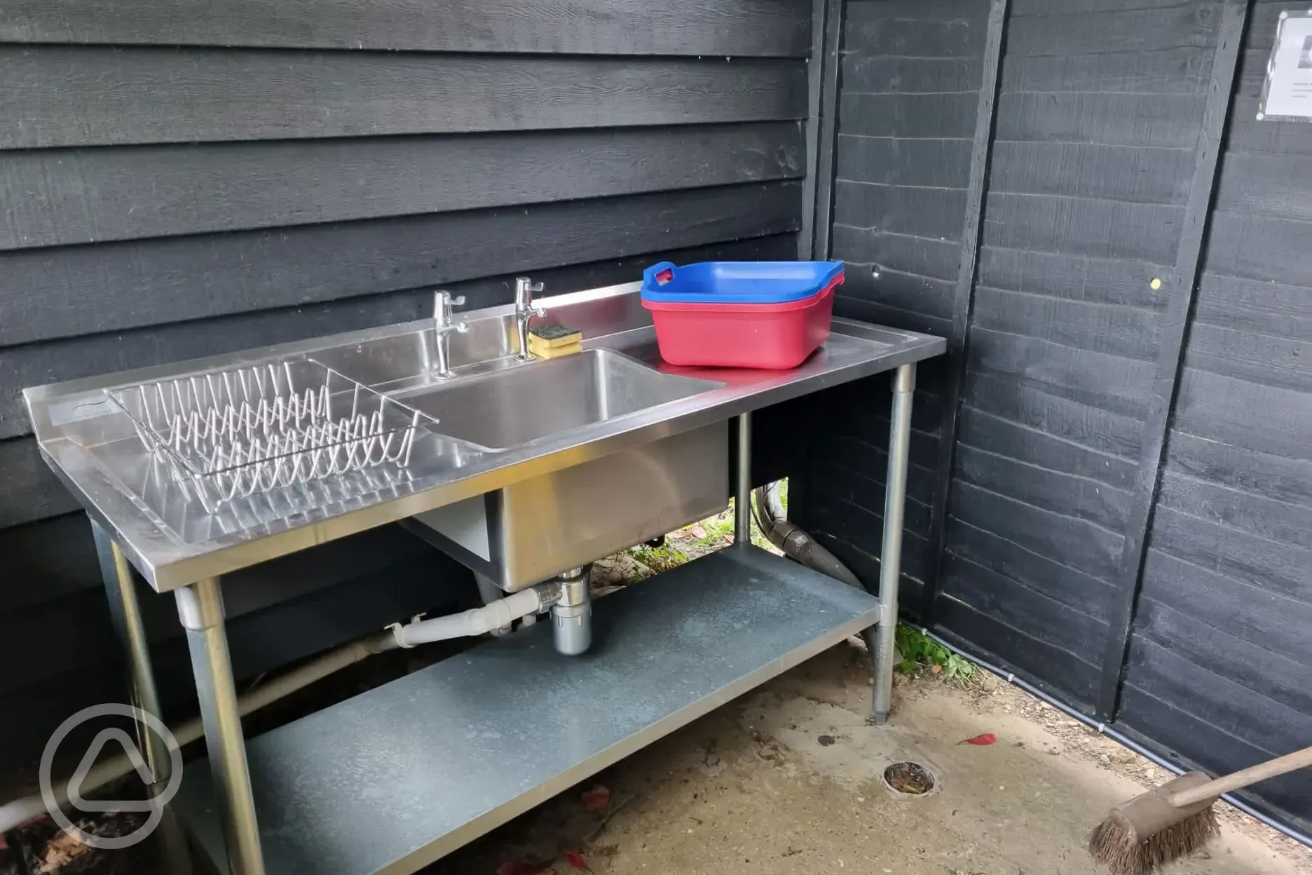 Outdoor washing up area