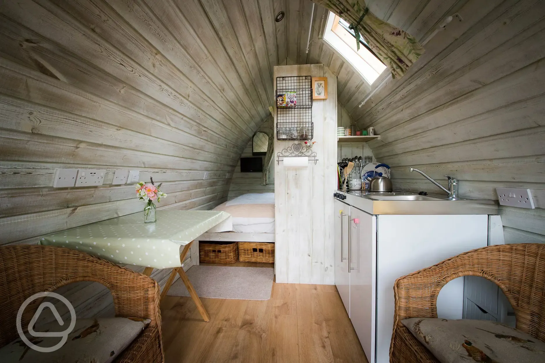 Bumblebee glamping pod interior