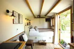 King shepherd's hut interior