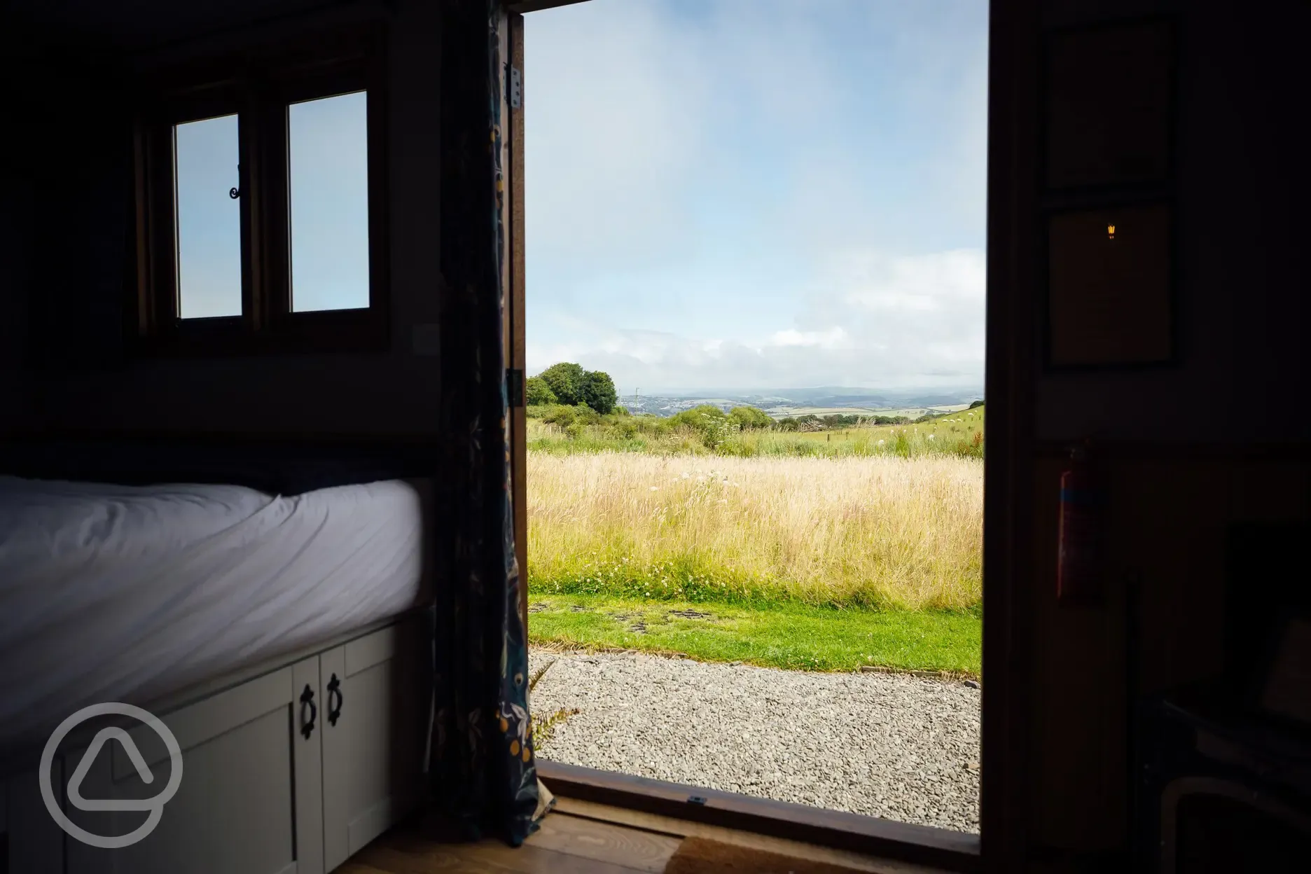 Countryside views from the shepherd's huts