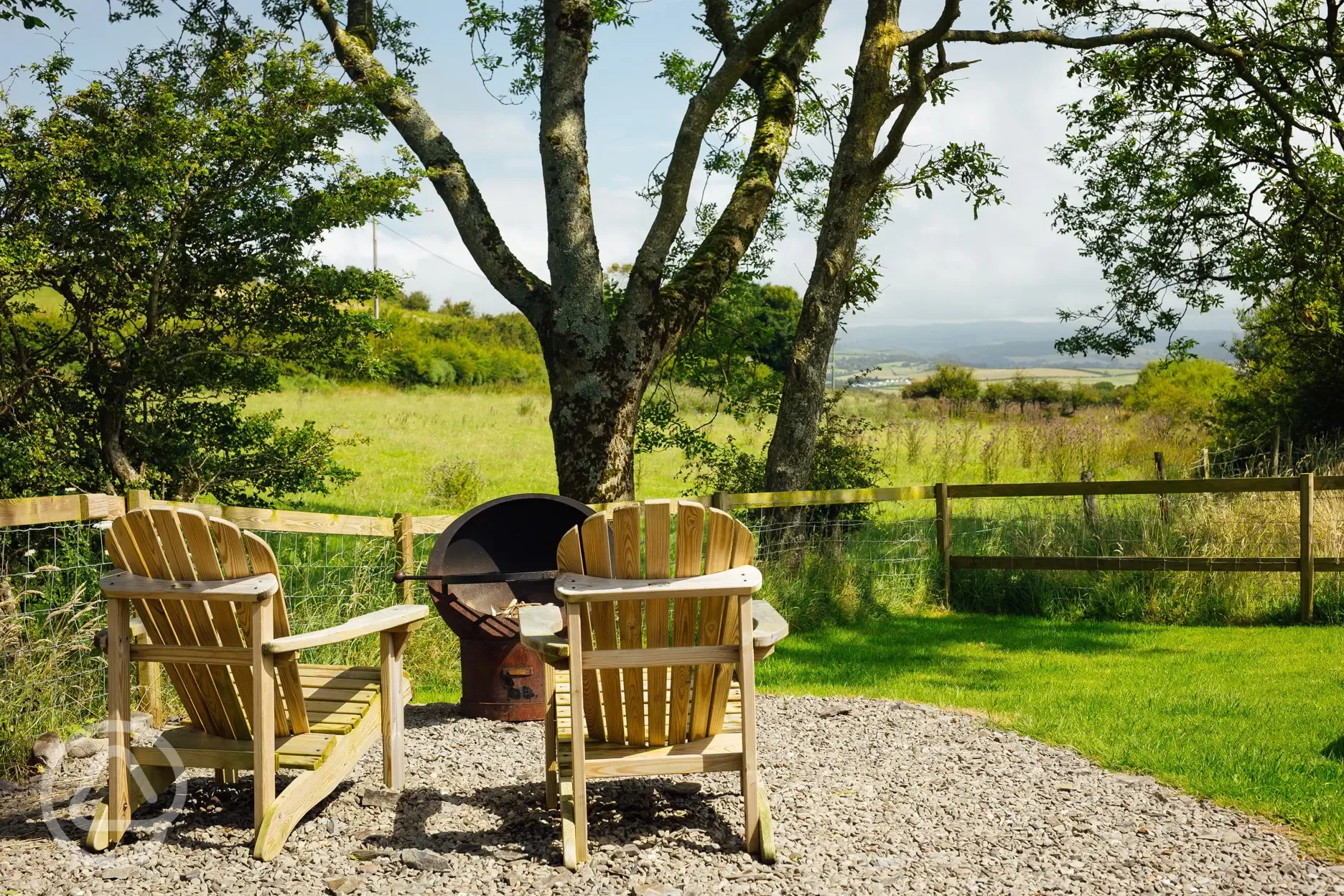 Private seating and fire pit