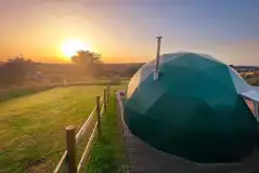 Geodome at sunset