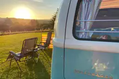 Medlyn Meadows pitch at sunset