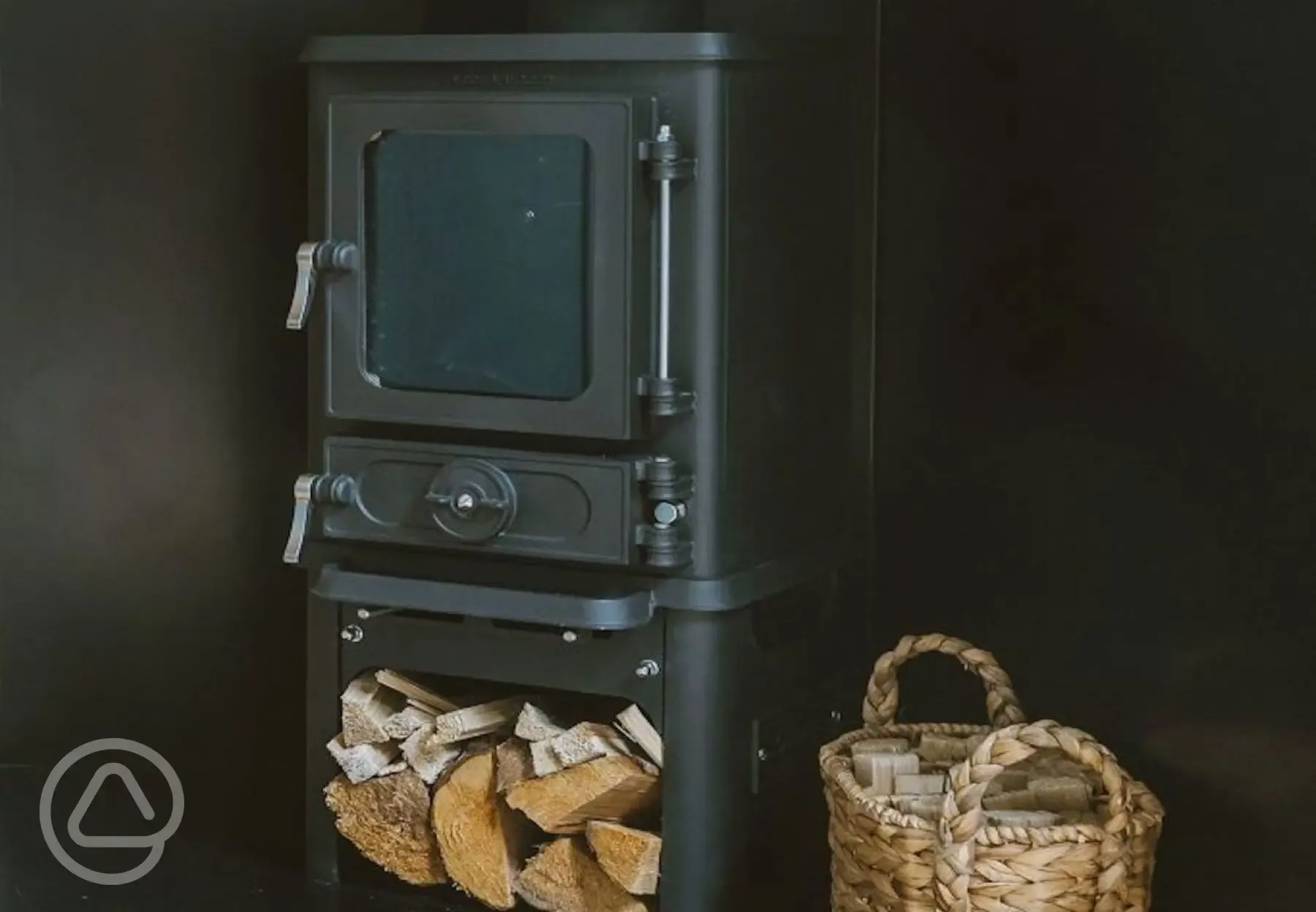 Shepherd's hut wood burning stove