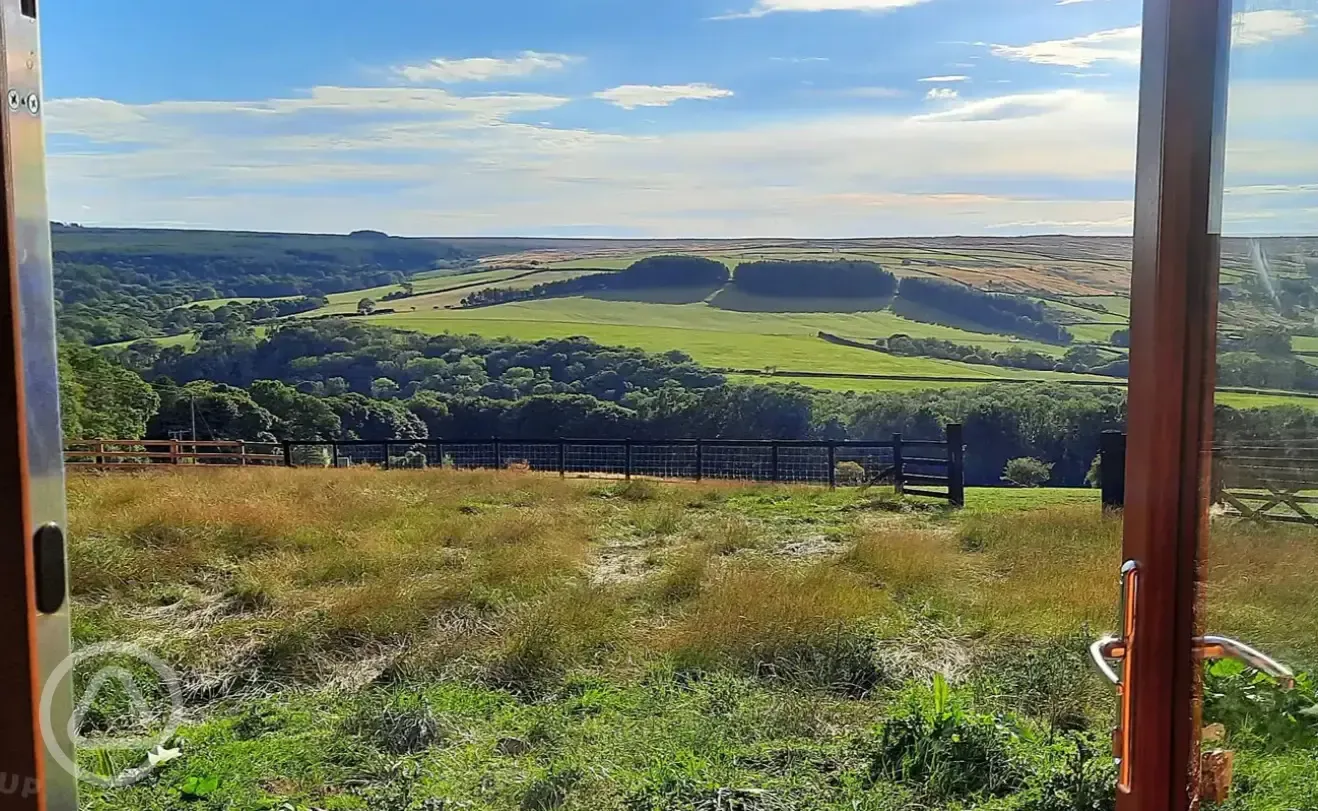 View from the glamping pod