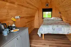 Glamping pod interior