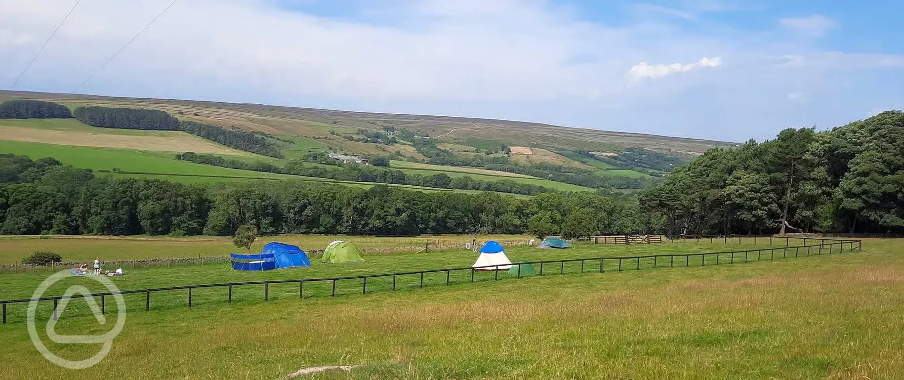 Non electric grass tent pitches