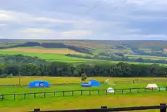 Non electric grass tent pitches with countryside views