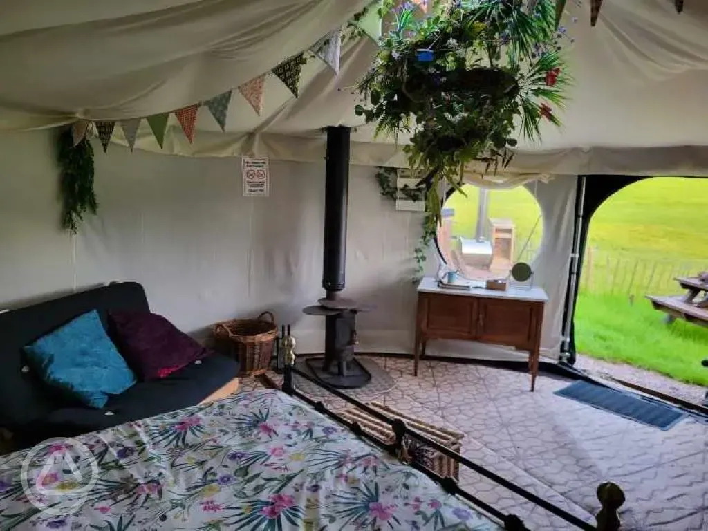 Hereford Yurt interior