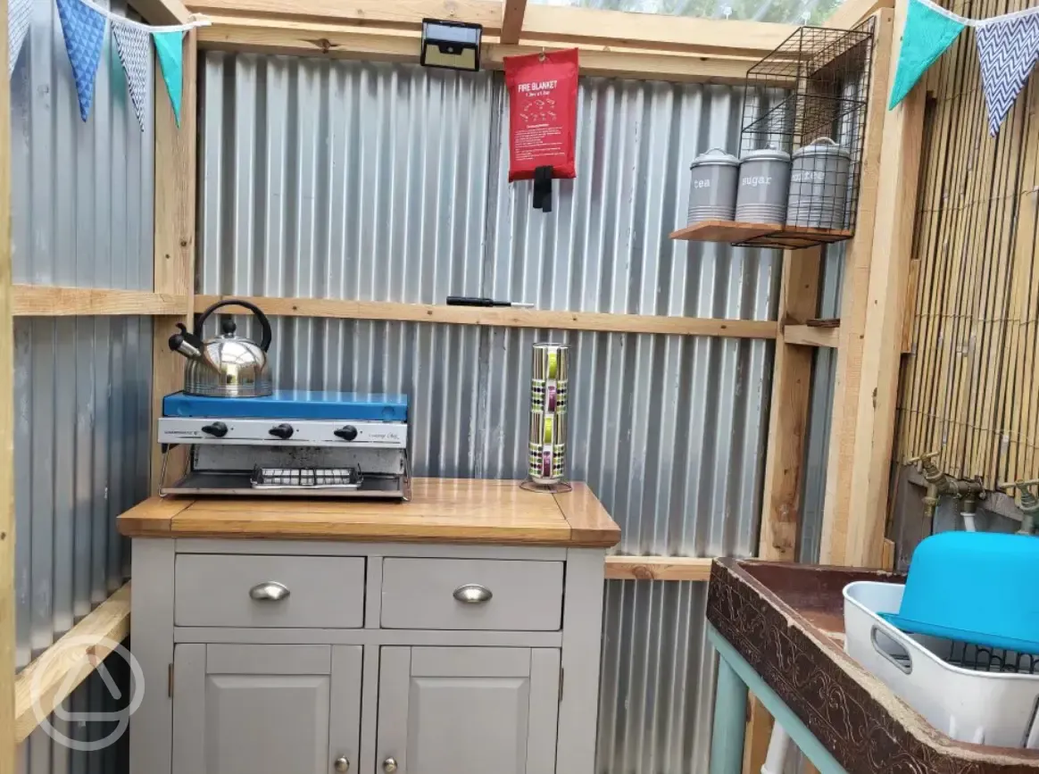 Hereford yurt camp kitchen