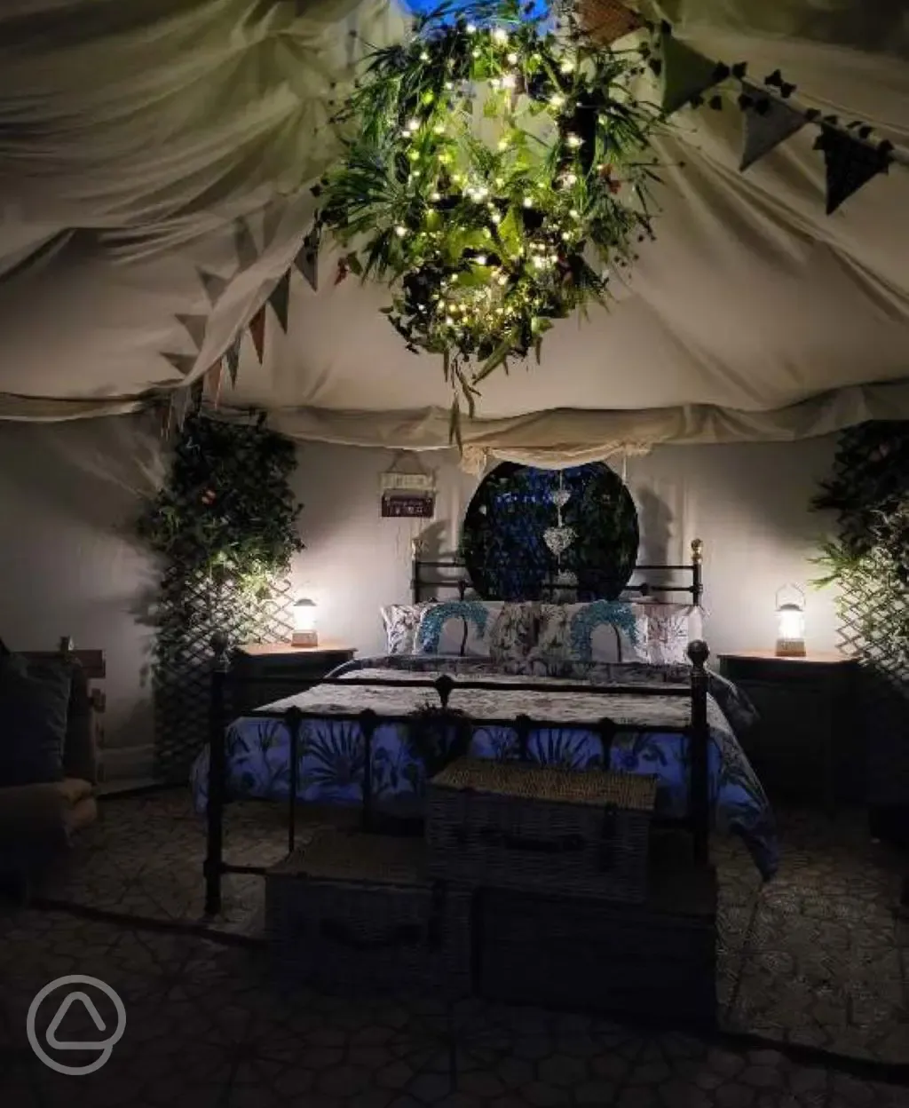 Hereford Yurt at night