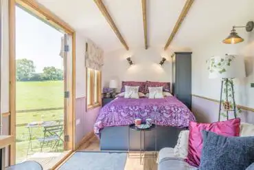 Shepherd's hut interior