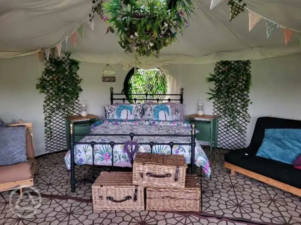 Hereford yurt interior