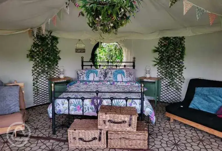 Hereford yurt interior