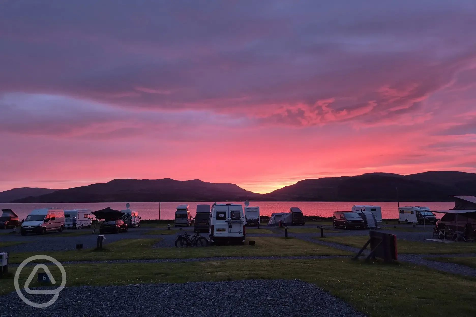 Sunset at the site