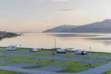 Touring pitches at dusk