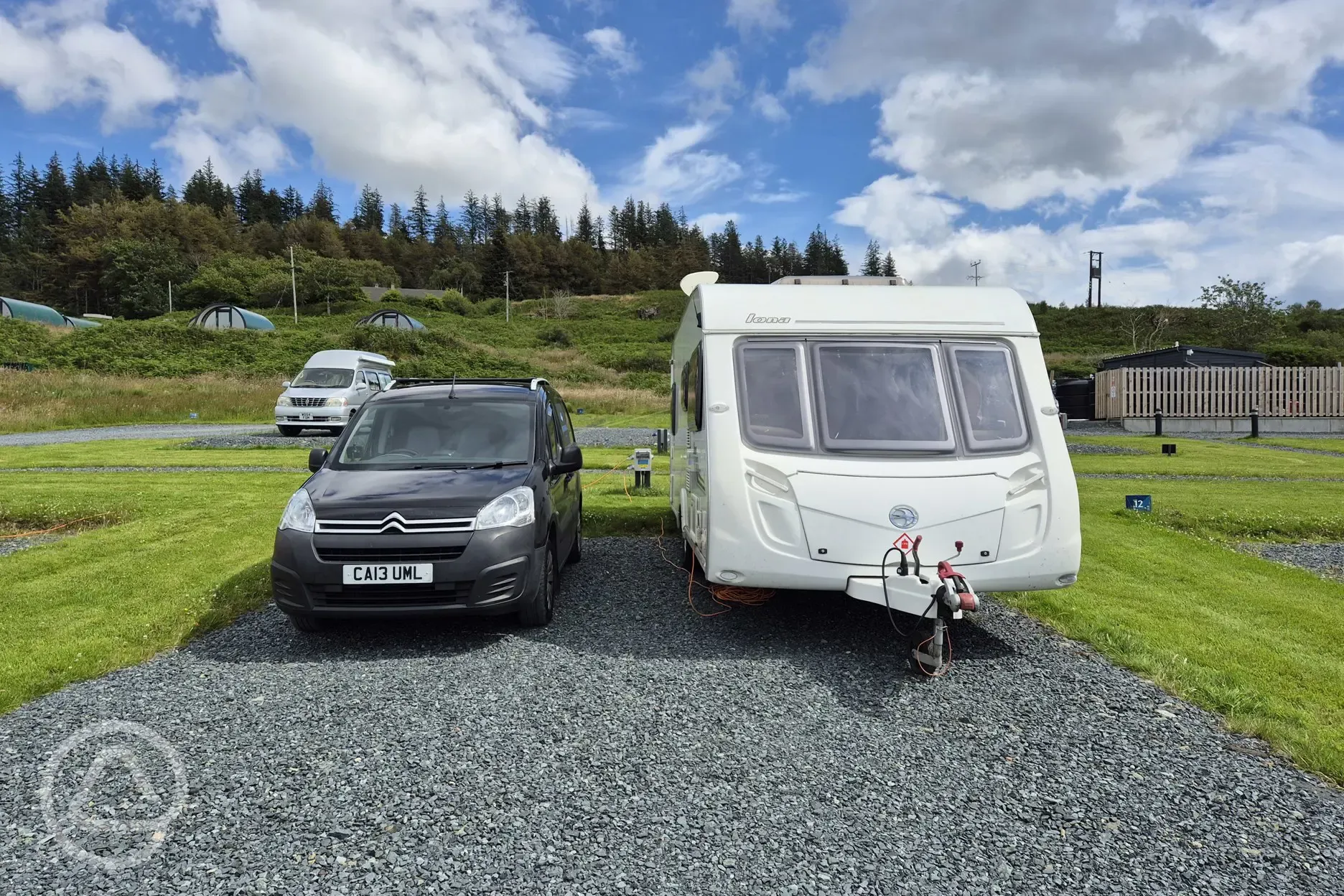 Grass and gravel pitches (optional electric)