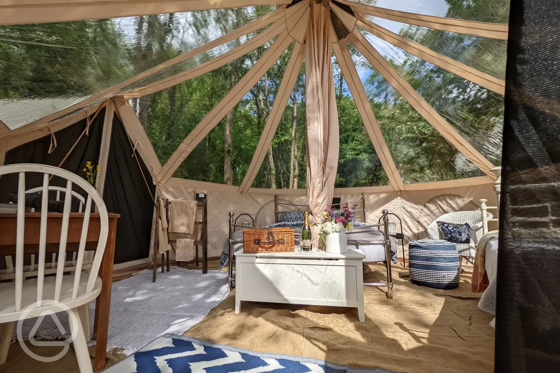 Stunning clear roof glamping tents